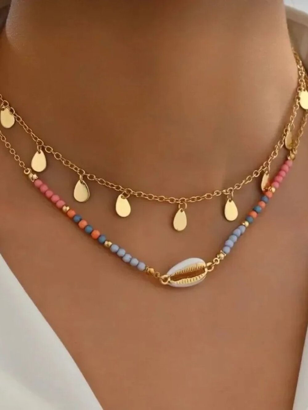 Gold and Multicolor Necklace R123